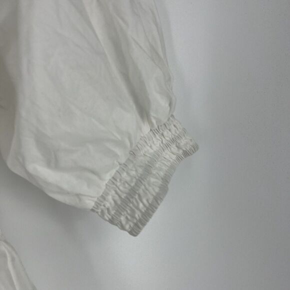 Free People Dress Size XS Womens White Midi Maxi Open Back Puff Sleeve Romantic - Picture 4 of 11